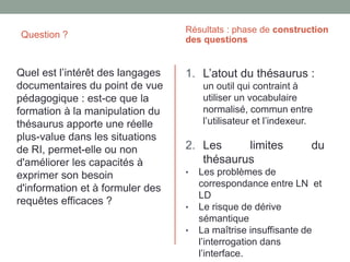 Les professeurs documentalistes et les apprentissages info-
documentaires : enquête réalisée par la FADBEN en 2013
 