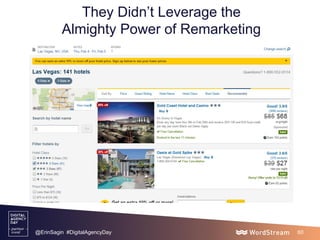 60@ErinSagin #DigitalAgencyDay
They Didn’t Leverage the
Almighty Power of Remarketing
 