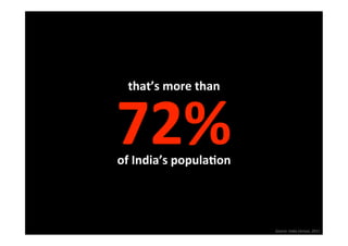 72% 
       Source: India Census, 2011 
 