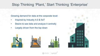 Stop Thinking ‘Plant,’ Start Thinking ‘Enterprise’
Growing demand for data at the corporate level:
• Inspired by Industry 4.0 & IIoT
• Desire to see data and analyze it centrally
• Largely driven from the top down
 