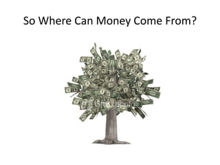 So Where Can Money Come From?
 