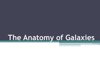 The Anatomy of Galaxies

 
