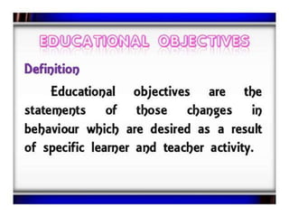 Educational objectives