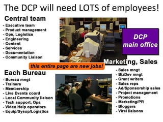 The DCP will need LOTS of employees! 