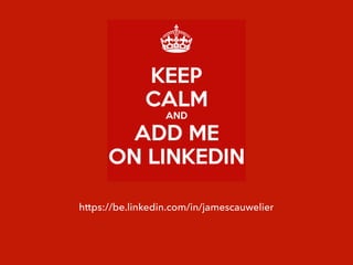 https://be.linkedin.com/in/jamescauwelier
 