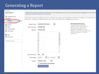 Generating a Report
 