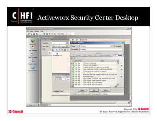 EC-Council
Copyright © by EC-Council
All Rights Reserved. Reproduction is Strictly Prohibited
Activeworx Security Center Desktop
 