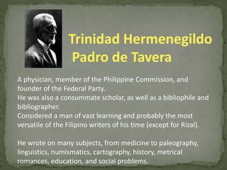 1st Prime minister in 1899ApolinarioMabini“ Thou shalt cultivate the special gifts which had been granted thee, working and studying according to thy ability, never leaving the path of righteousness and justice in order to attain thine own perfection”.