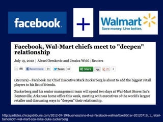 +


http://articles.chicagotribune.com/2012-07-19/business/sns-rt-us-facebook-walmartbre86i1er-20120719_1_retail-
behemoth-wal-mart-ceo-mike-duke-zuckerberg
 