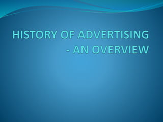 History of advertising 