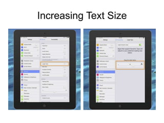 Increasing Text Size

 