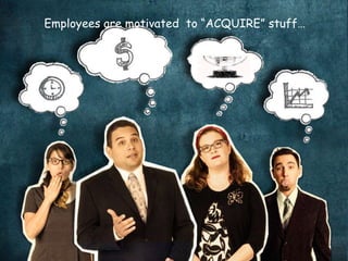 Employees are motivated to “ACQUIRE” stuff…
 