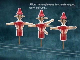 Align the employees to create a good
work culture…
 