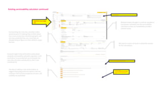 Existing serviceability calculator continued
 