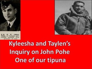 Inquiry on john pohe