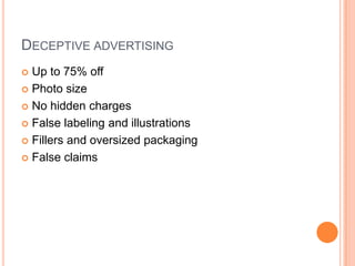 Ethics in advertising Advertising to kidsObesityEmotional well beingFinancial self-controlImpact on behavior Stealth marketing