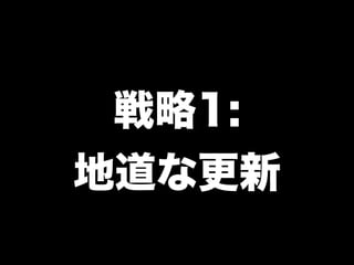 戦略1:
地道な更新
 