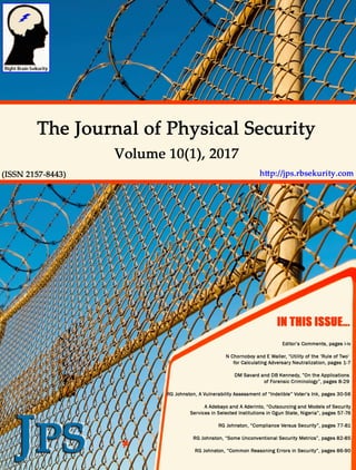 Journal of Physical Security 10(1)