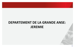 87	
  
DEPARTEMENT	
  DE	
  LA	
  GRANDE	
  ANSE:	
  
JEREMIE	
  
 