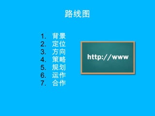 路线图背景定位方向策略规划运作合作