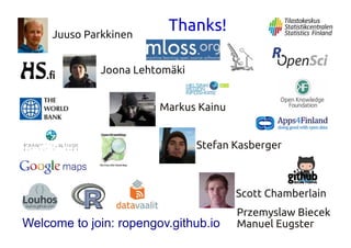 Welcome to join: ropengov.github.io

 