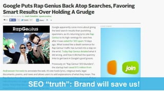 SEO “truth”: Brand will save us!
 