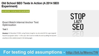 For testing old assumptions - http://bit.ly/MemcTW
 