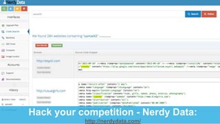 Hack your competition - Nerdy Data:
http://nerdydata.com/
 