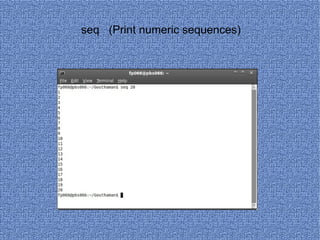 seq  (Print numeric sequences) 