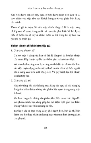 Lam it hon kiem tien nhieu hon - ebook