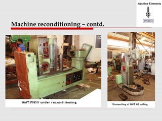 Machine reconditioning – contd. 
 