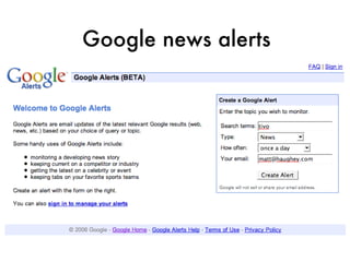 Google news alerts 