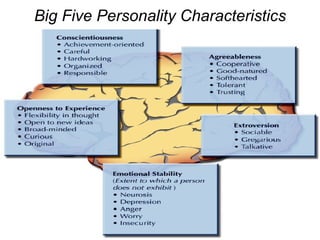 Big Five Personality Characteristics
 