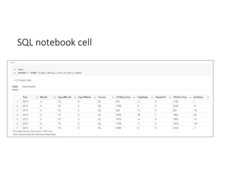 SQL notebook cell
 