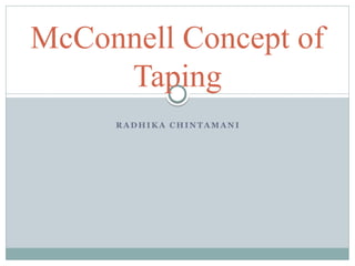 R A D HI K A C H IN T A M A N I
McConnell Concept of
Taping
 