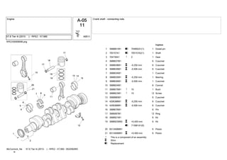 RPE200006698.png
3688851M1 11 704992A1(1)3 Dowel pin
705157A1 12 705157A2(1)3 Shaft
704730A1 13 2! Gear
3688637M1 64 Cuscinet
3688638M1 65 -0,250 mmB Cuscinet
3688639M1 66 -0,500 mmB Cuscinet
3688634M1 17 Cuscinet
3688635M1 18 -0,250 mmB Bearing
3688636M1 19 -0,500 mmB Cuscinet
3688624M1 610 Conrod
3688675M1 111 10! Bush
3688623M1 1212 10! Screw
3688880M1 613 Cuscinet
4206388M1 614 -0,250 mmB Cuscinet
4206389M1 615 -0,500 mmB Cuscinet
3688676M1 616 Pin
3689087M1 1217 Ring
3688921M1 618 Kit
3688923M92 619 +0,400 mmB
713981A1(6)3
Kit
6513408M91 620 Piston
6513409M91 621 +0,400 mmB Piston
This is a component of an assembly!
ShimB
Replacement3
X7.6 Tier 4i (2013- ) - RPE2 - X7.660 - 6522062M3McCormick_Ne
w
 