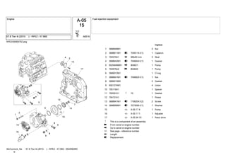 RPE200006702.png
3688948M1 31 Nut
3688811M1 12 704911A1(1)3 Coperch.
704575A1 33 M8x50 mmK Stud
3688642M1 14 704684A1(1)3 Gasket
6525646M91 15 8046212 Pump
704975A2 15 8046221 Pump
3689012M1 16 O ring
3688641M1 17 704682A1(1)3 Nut
3689015M2 28 Gasket
6501374M1 49 Union
705116A1 110 Spacer
704591A1 111 10! Gasket
704731A1 112 Pinion
3688941M1 213 710625A1(2)3 Screw
3688990M1 114 707359A1(1)3 Washer
115 A-05 17 44 Pump
116 A-05 17 14 Adjuster
117 A-05 04 104 Rotor drive
This is a component of an assembly!
From serial or engine number1
Up to serial or engine number2
See page - reference number4
LengthK
Replacement3
X7.6 Tier 4i (2013- ) - RPE2 - X7.660 - 6522062M3McCormick_Ne
w
 