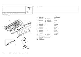RPE200006703.png
3689071M2 11 Accumulator
3689029M1 42 705148A1(4)3 Screw
3688941M1 13 M8x20 mmK
710625A1(1)3
Bolt
3689078M2 14 1! Valve
3689100M2 15 1! Sensor
4218885M1 16 Pipe
4218886M1 37 Pipe
4218887M1 38 Pipe
4218938M1 19 4! Ring
704904A1 110 Screw
714693A1 111 Spacer
112 A-05 07 34 Head
This is a component of an assembly!
See page - reference number4
LengthK
Replacement3
X7.6 Tier 4i (2013- ) - RPE2 - X7.660 - 6522062M3McCormick_Ne
w
 