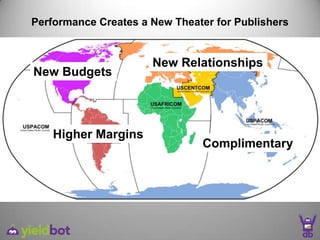 Performance Creates a New Theater for Publishers


                      New Relationships
New Budgets




    Higher Margins
                               Complimentary
 