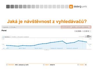 Jaká je návštěvnost z vyhledávačů? 09/22/10 SEO - základem je měřit 