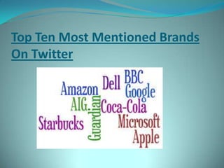 Top Ten Most Mentioned Brands On Twitter