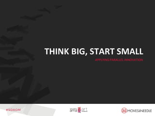 THINK BIG, START SMALL
APPLYING PARALLEL INNOVATION
 