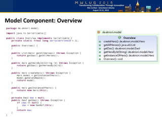 Model Component: Overview
 