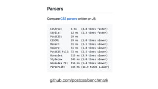 github.com/postcss/benchmark
 