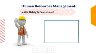 Human Resources Management
10 weeks
Body of
Course
Human Resource
Certification Institute
(HRCI)
Presentation
Prepared By
Nabiza Salahuddin
Health, Safety & Environment
 