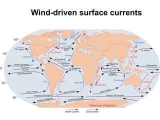 Wind-driven surface currents
 