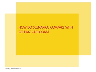 Copyright of Shell International B.V. 
HOW DO SCENARIOS COMPARE WITH OTHERS’ OUTLOOKS?  