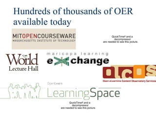 Hundreds of thousands of OER available today 