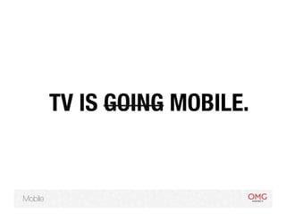 TV IS GOING MOBILE.


Mobile
 