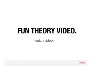 FUN THEORY VIDEO.
    (watch video)
 